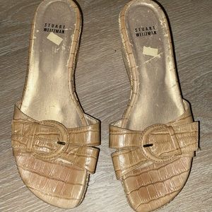 Stuart Weitzman Tan Platform Sandals Size 10